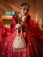 Aadhira Golden Sequin Potli Bag