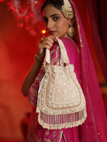 Benazir White Potli Bag