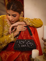 Dilnoor Black Clutch Bag