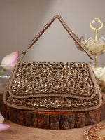 Dilnoor Copper Clutch Bag