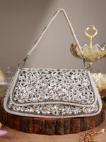 Dilnoor White Clutch Bag