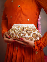 Dilruba White Batua Bag