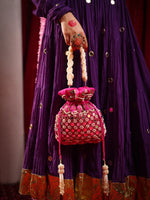 Kanakmala Pink Potli Bag