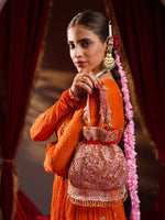 Kanakpriya Red Potli Bag