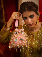 Kanakpriya Pink Potli Bag