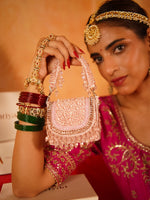 Kirat Baby Pink Clutch Bag