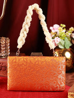 Mannat Orange Clutch
