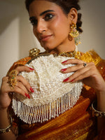 Mrinmayi White Batua Bag