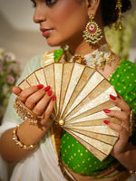 Noorza Mother of Pearl Brass Clutch