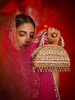 Raahat Golden Clutch Bag