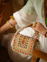 Rajkumari Golden Clutch Bag