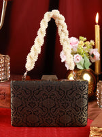 Rajnisha Brocade Black Clutch