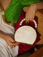 Ratnavali Mother of Pearl Brass Clutch