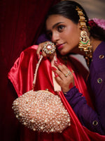 Roshani Rose Gold Batua Bag
