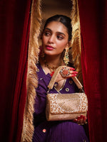 Shanaya Golden Clutch Bag
