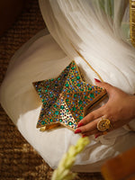 Taraana Brass Crystal Clutch