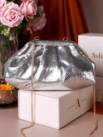 Tiana Silver Batua Bag