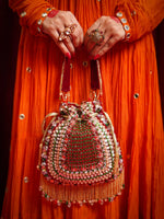 Vaibhavi Red Potli Bag