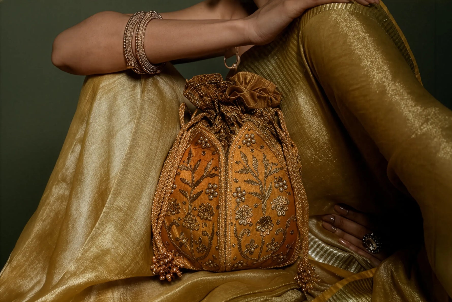 Why Lotus Potli Bags for Wedding Are Becoming a Bridal Favourite