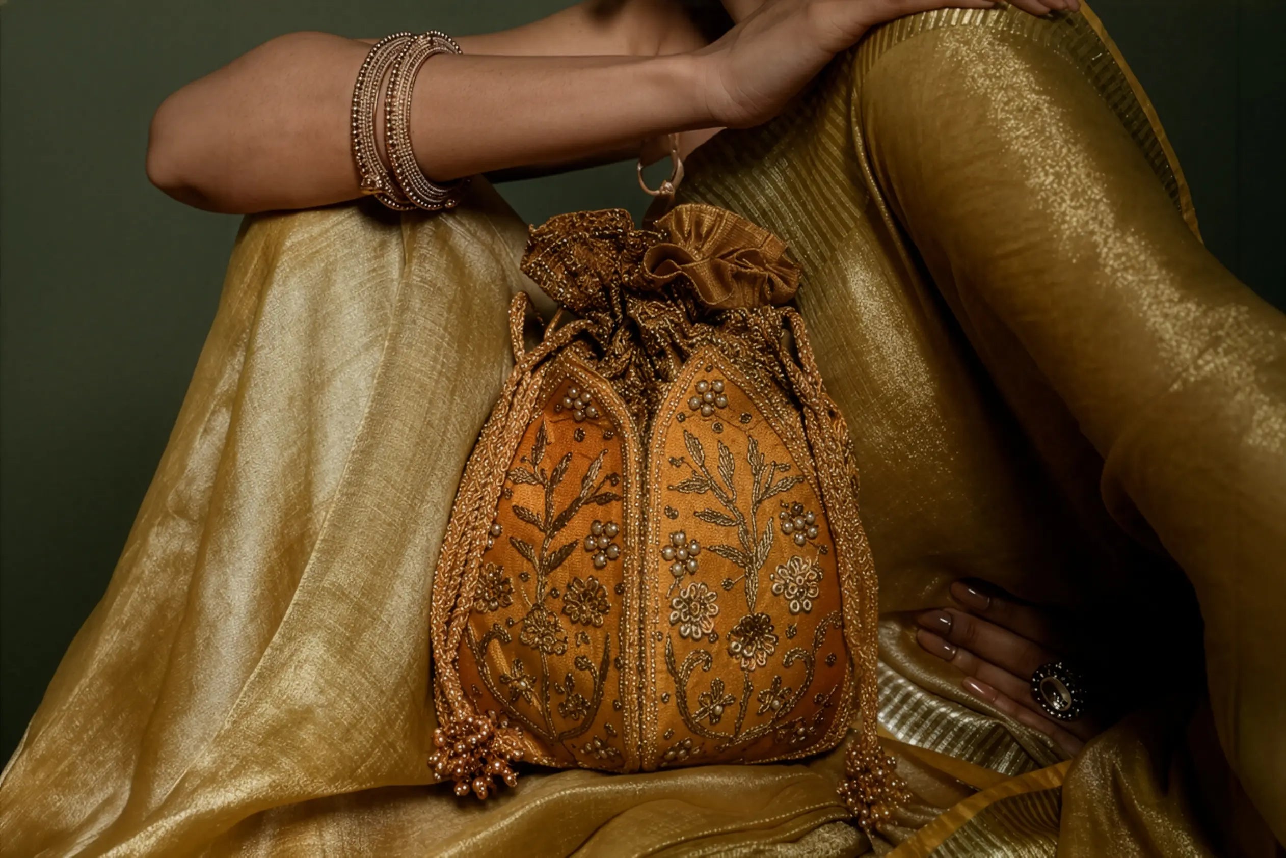 Why Lotus Potli Bags for Wedding Are Becoming a Bridal Favourite