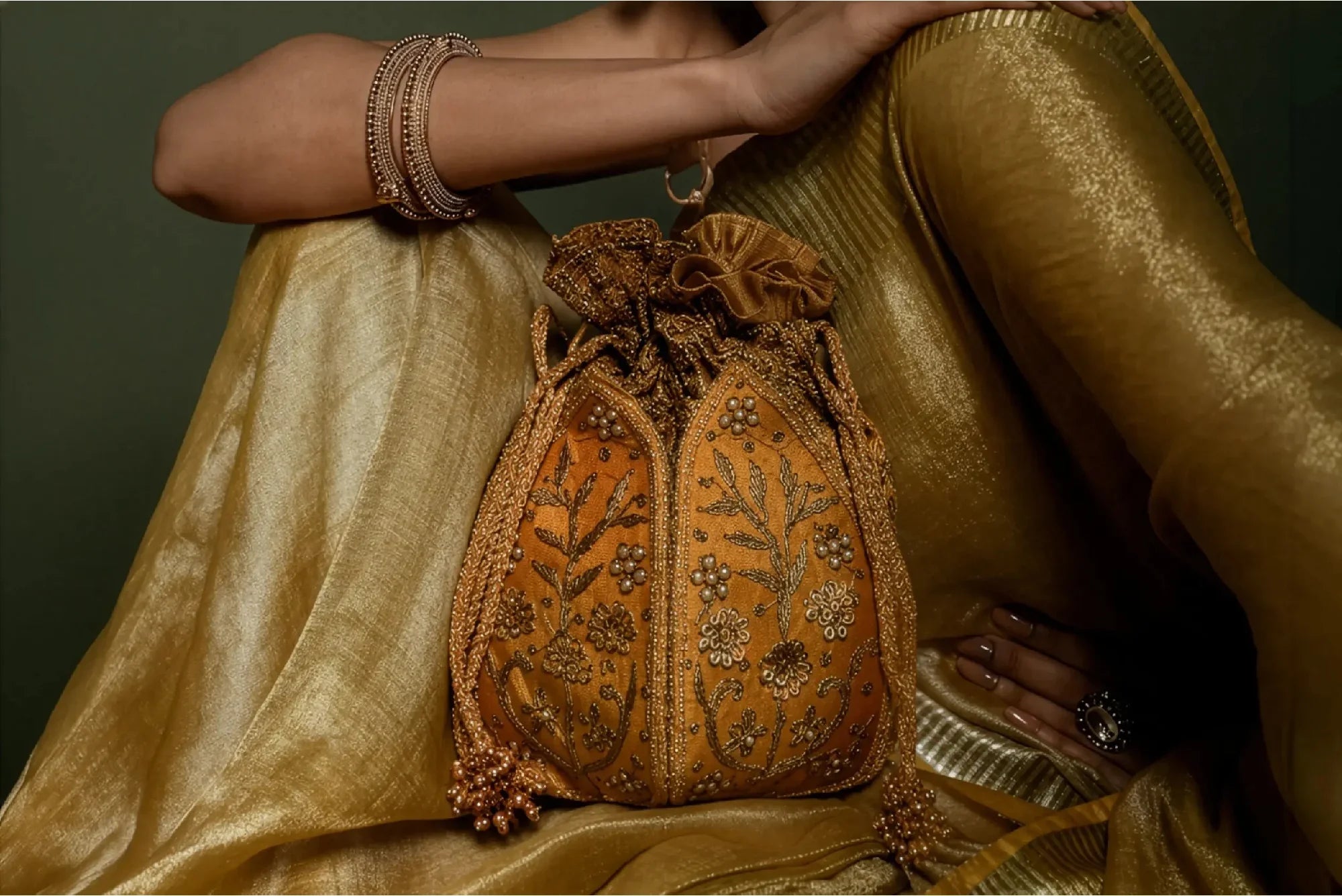 Why Lotus Potli Bags for Wedding Are Becoming a Bridal Favourite