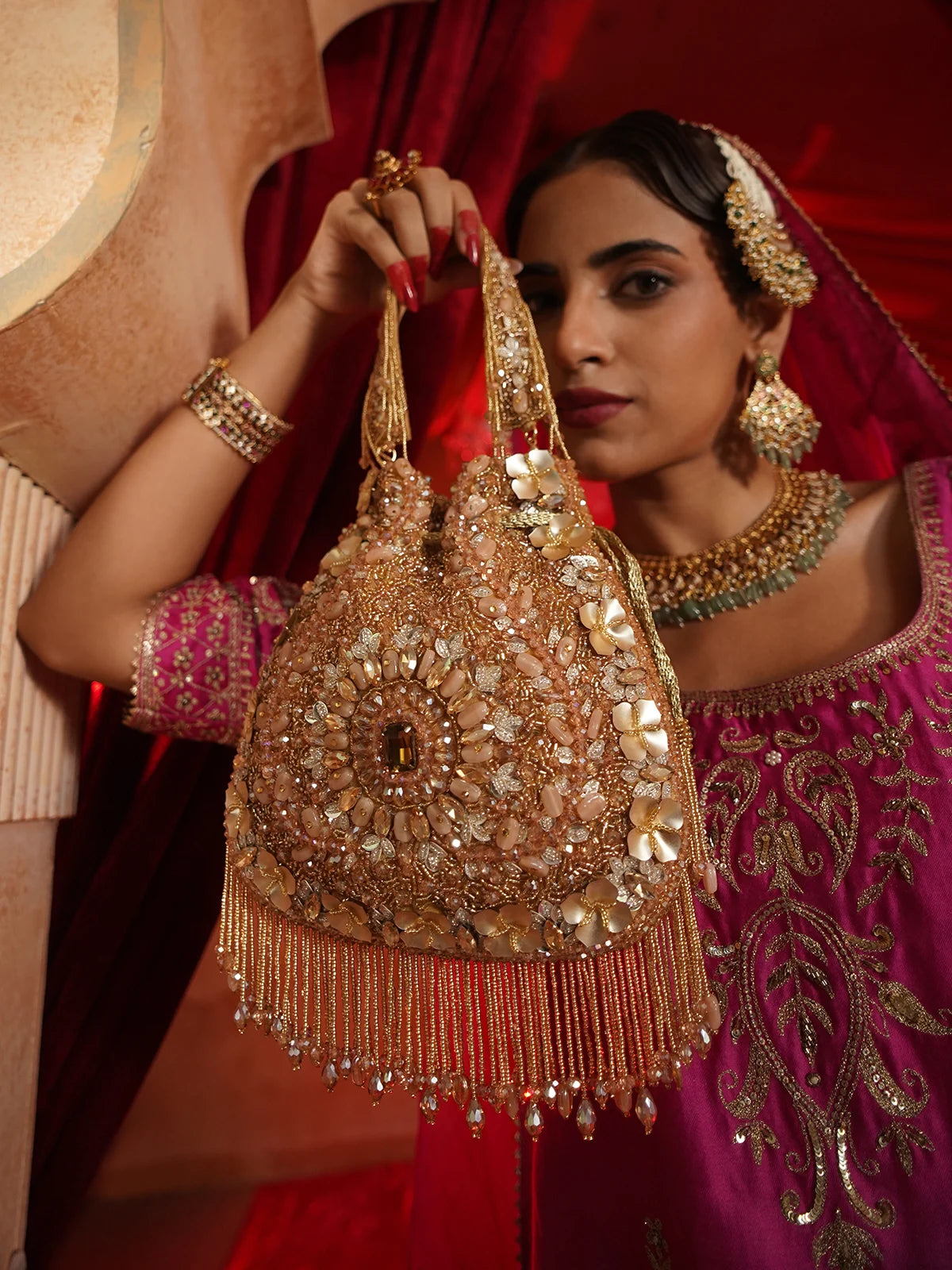 Aarohi Golden Potli Bag