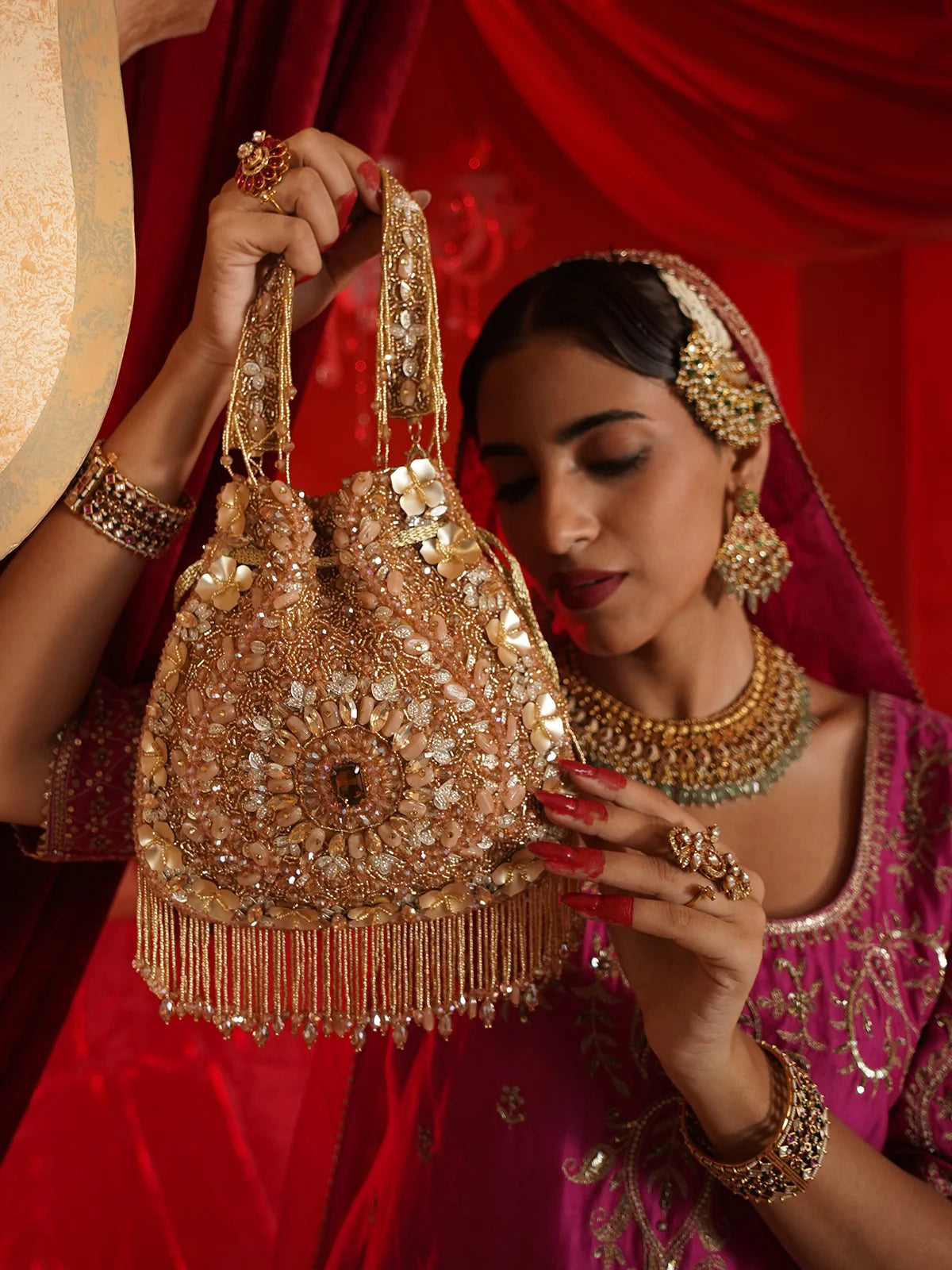 Aarohi Golden Potli Bag