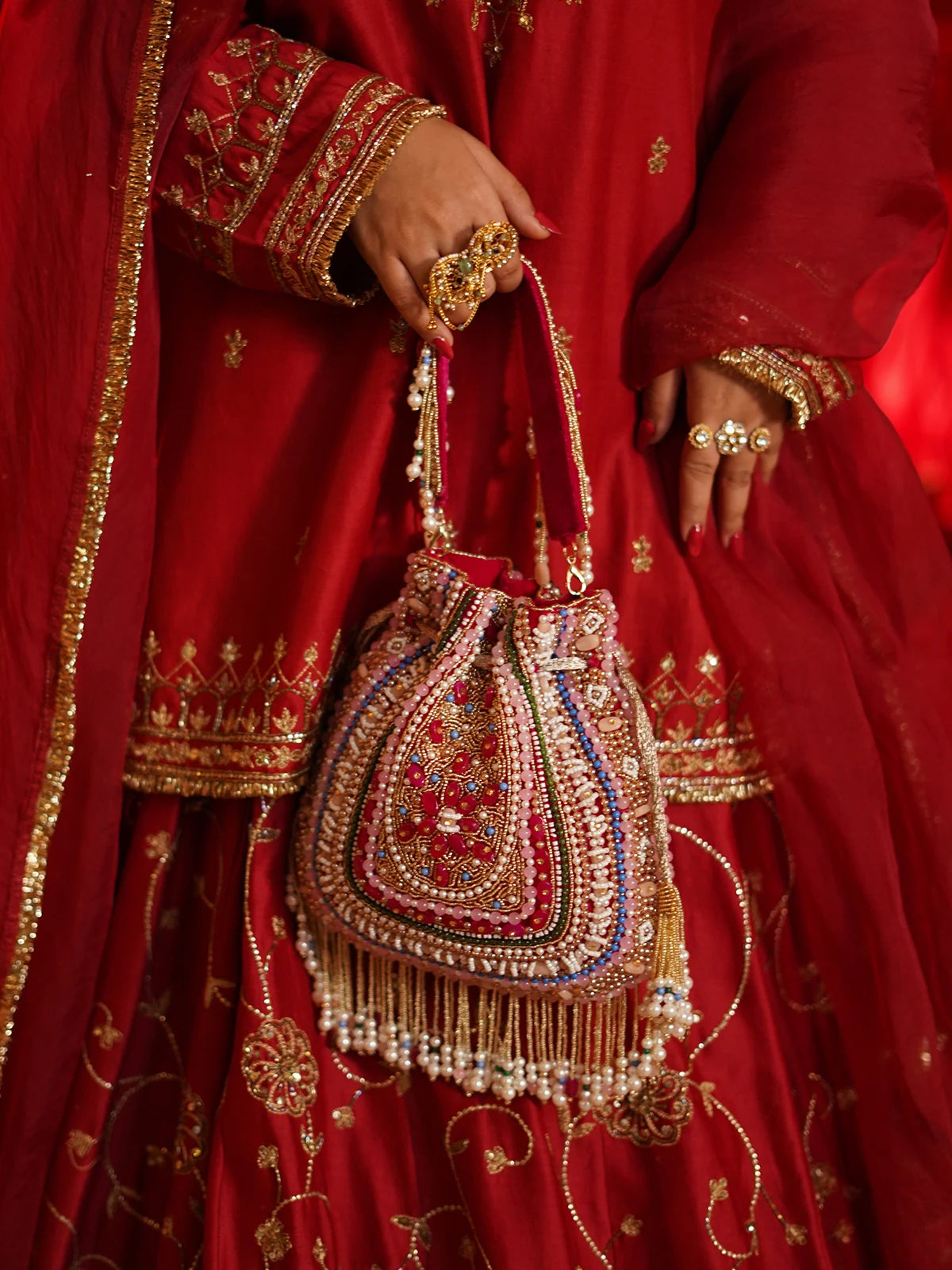 Benazir Pink Potli Bag