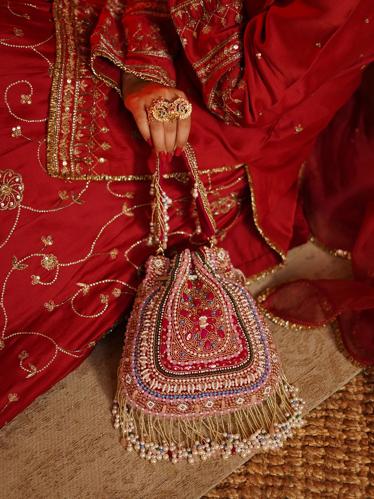 Benazir Pink Potli Bag