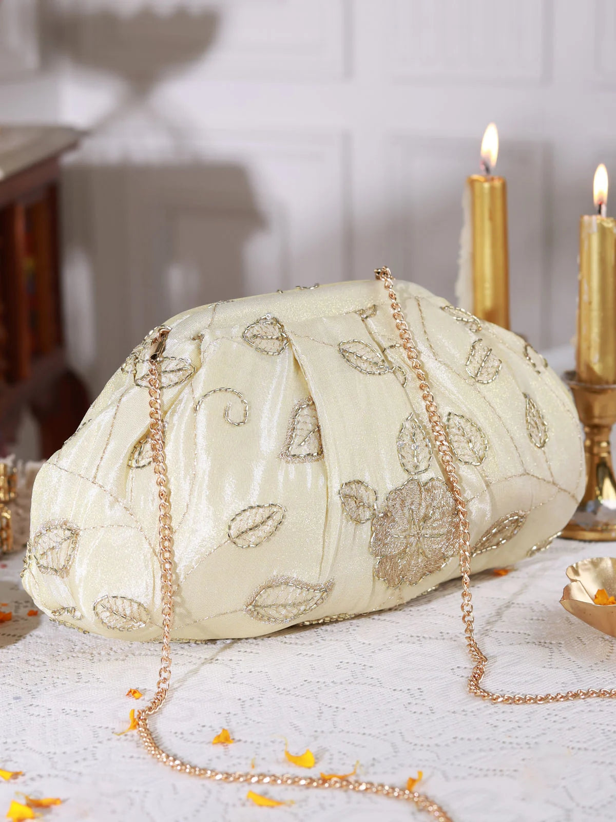 Charulekha Ivory Batua Bag