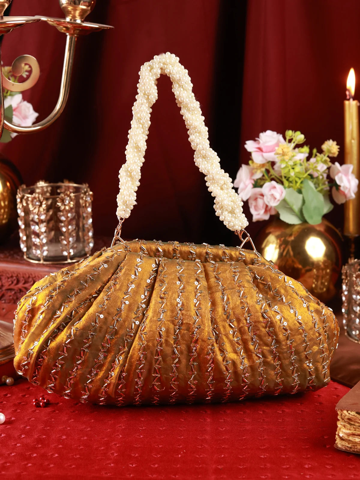 Dipashri Orange Batua Bag
