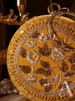 Hamna Mustard Yellow Designer Clutch