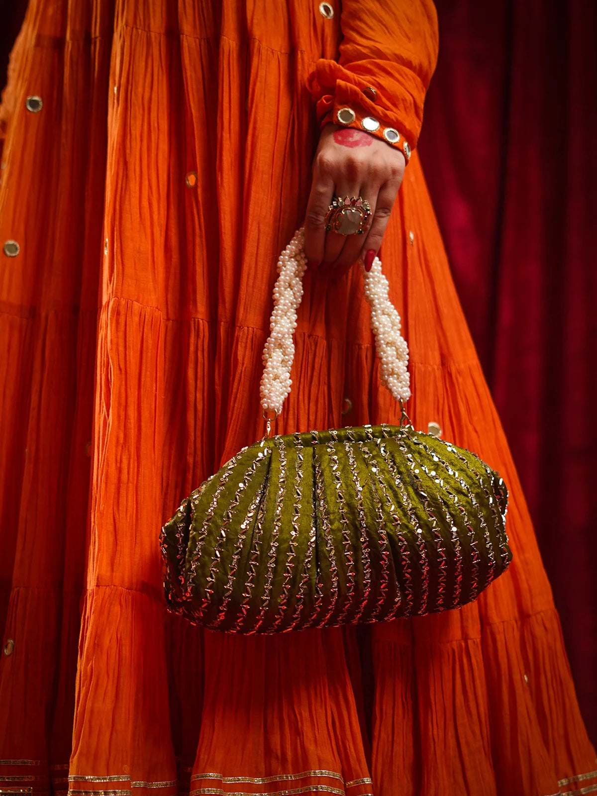 Harita Green Batua Bag