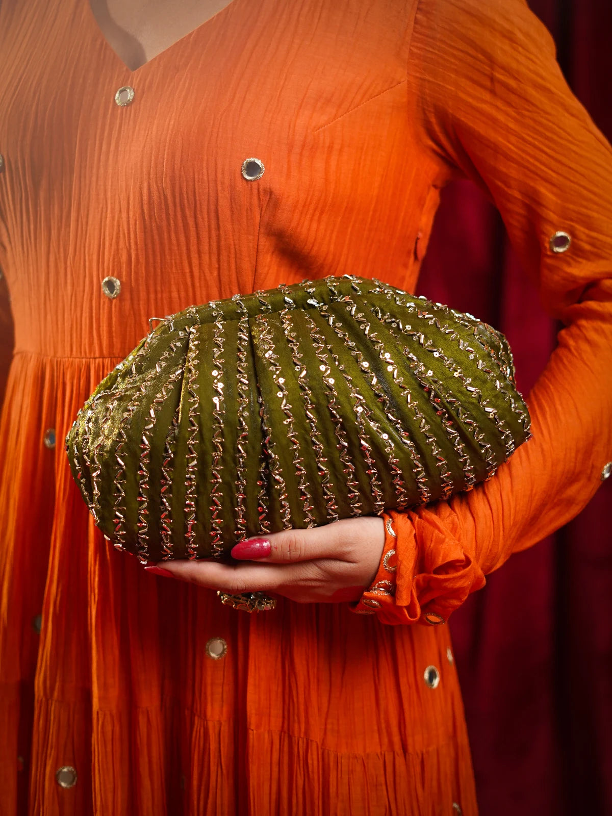 Harita Green Batua Bag