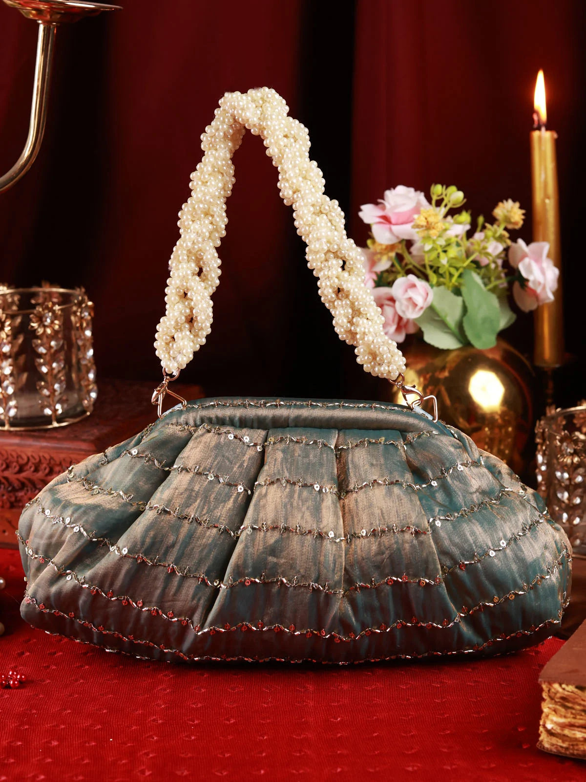 Jyotsna Grey Batua Bag
