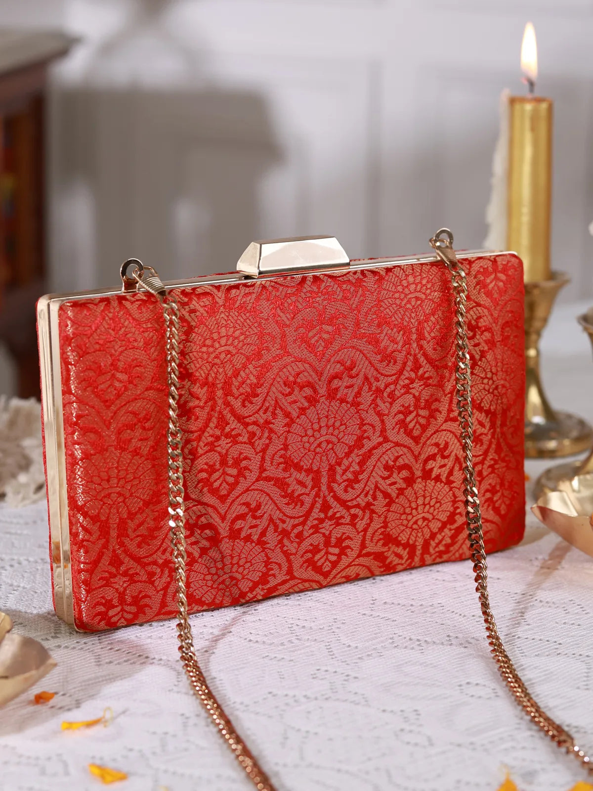Kashvi Red Clutch