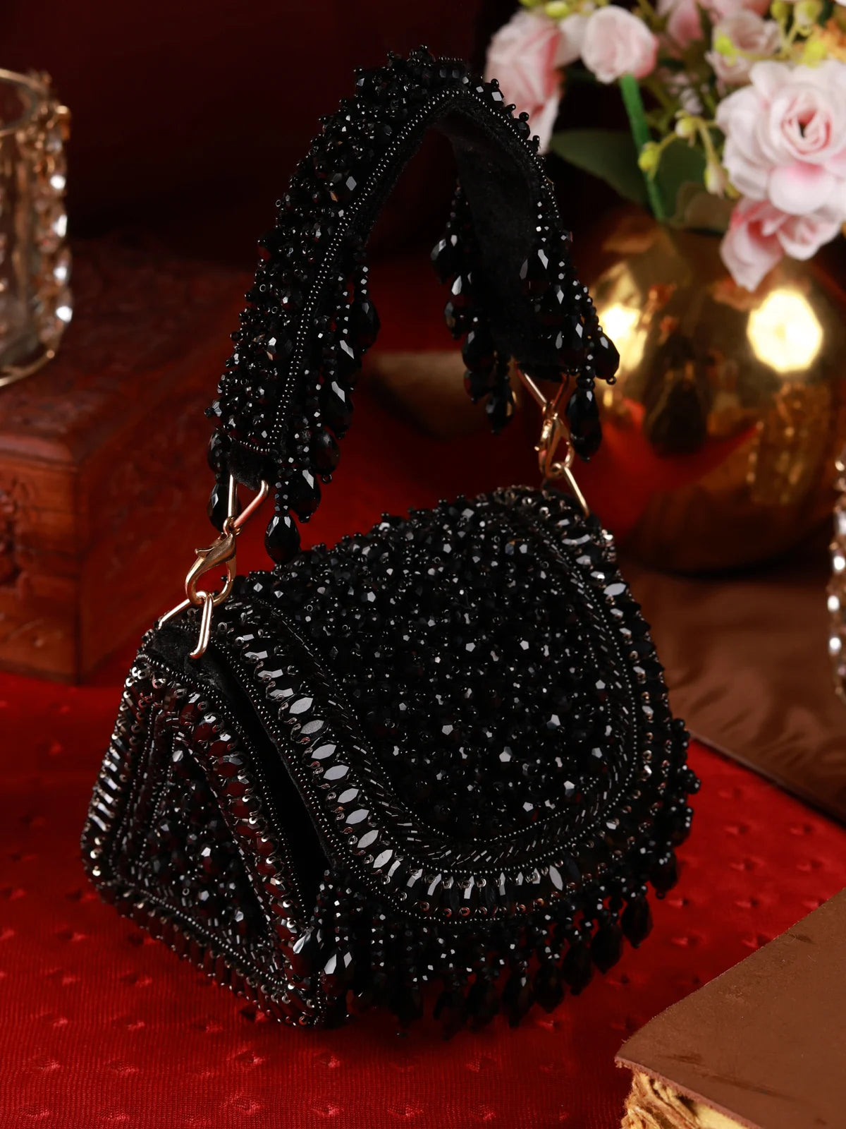Kirat Black Clutch Bag