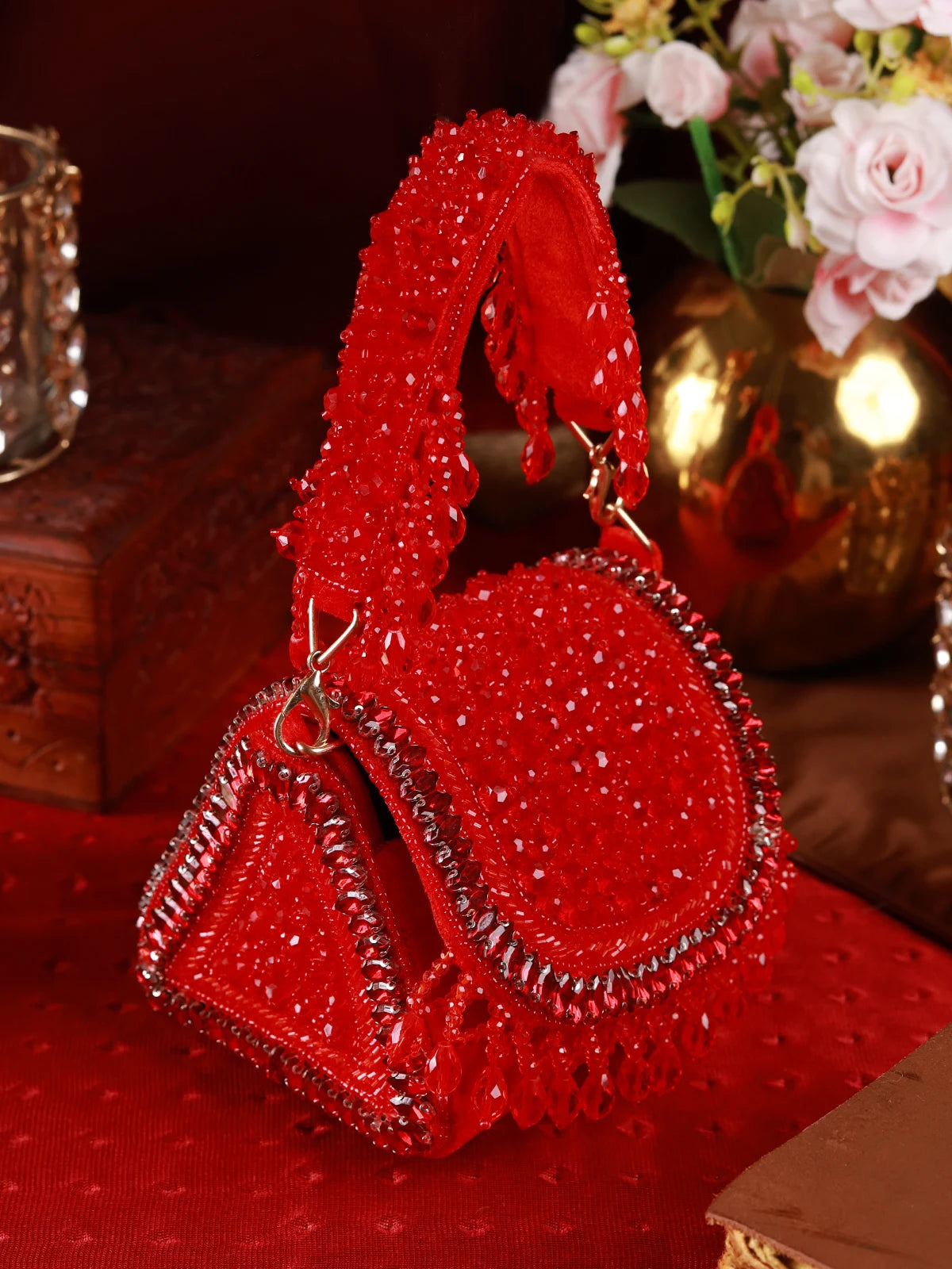 Kirat Red Clutch Bag