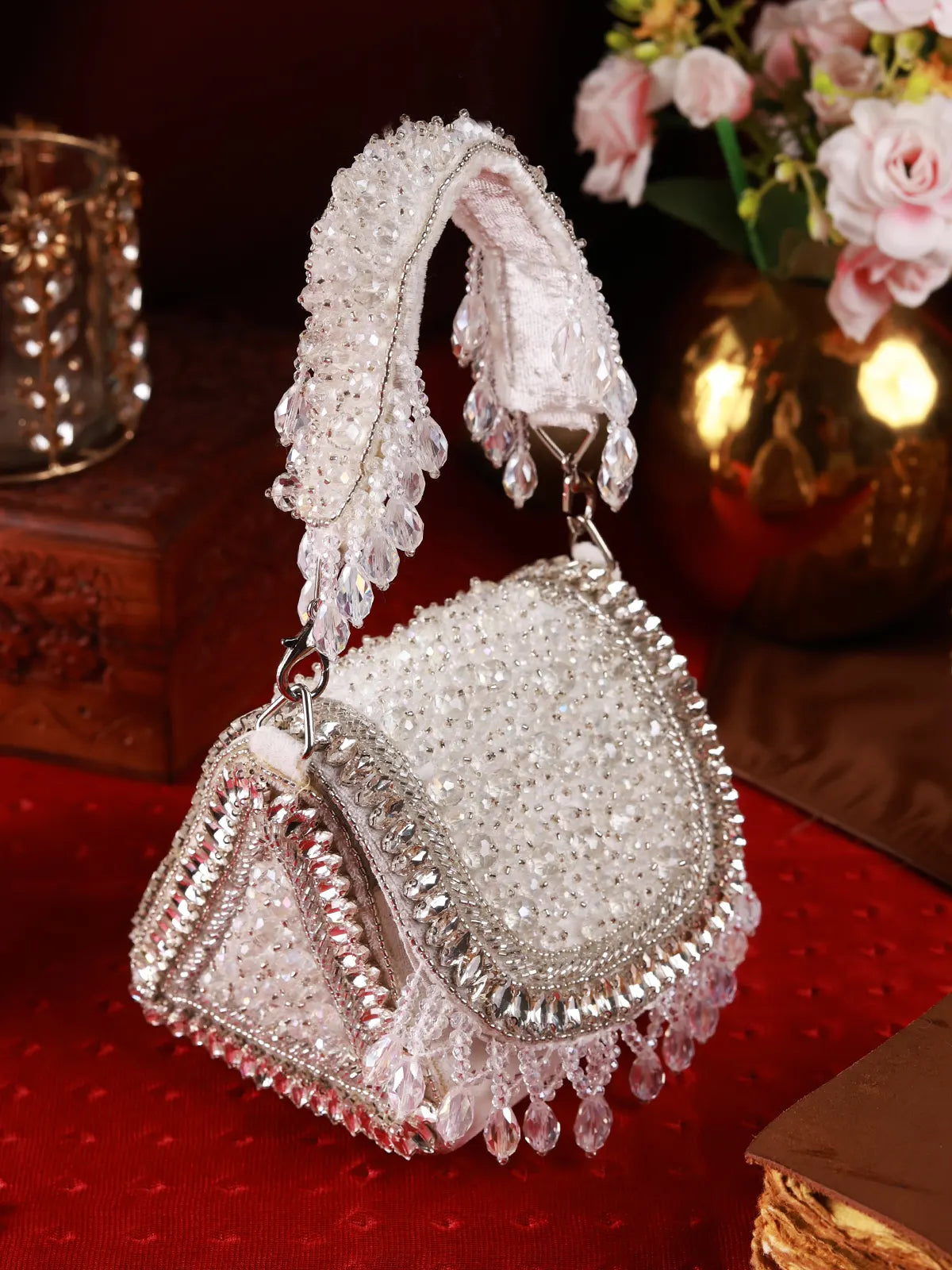 Kirat Silver Clutch Bag