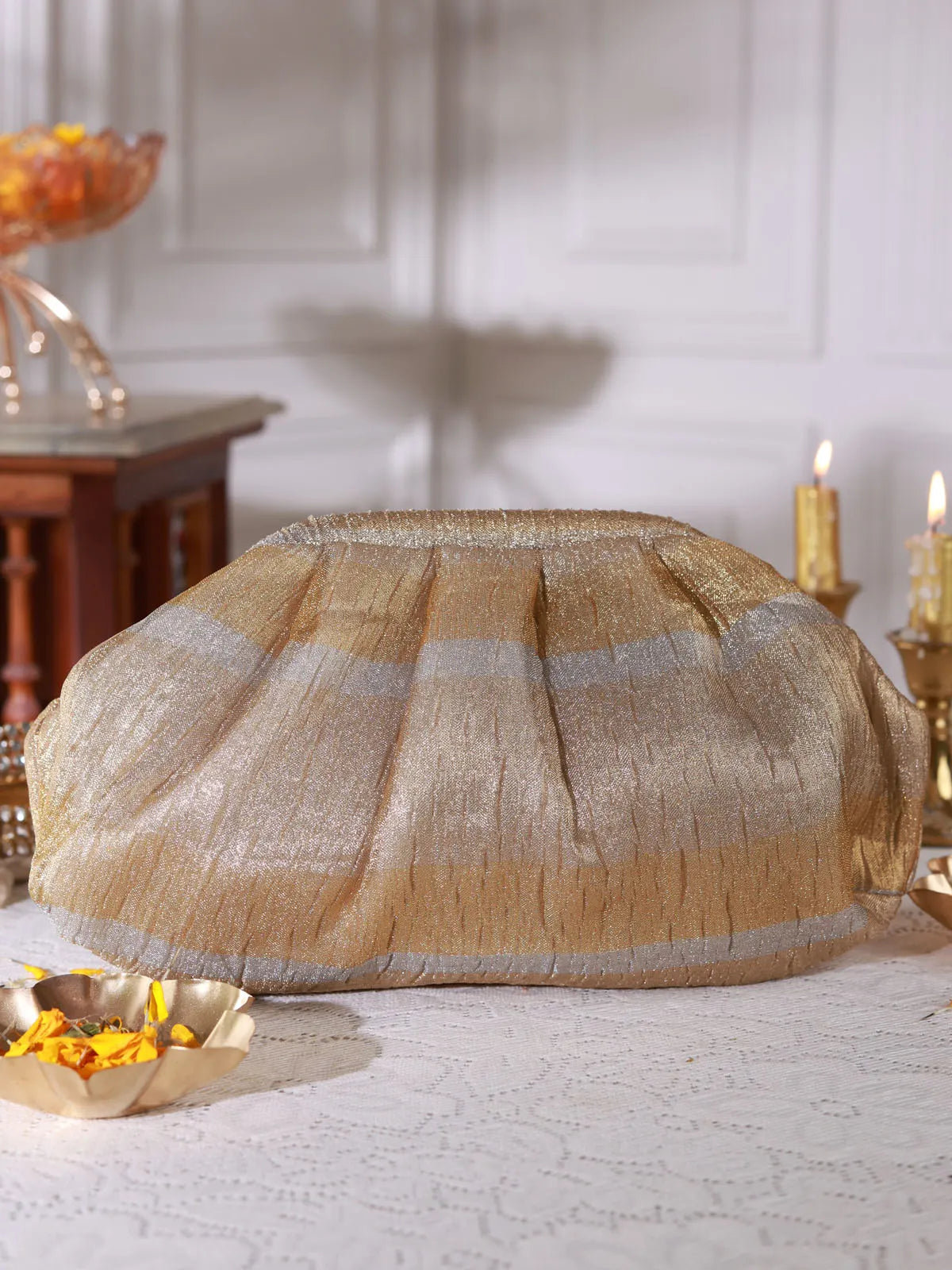 Madhavi Gold Batua Bag
