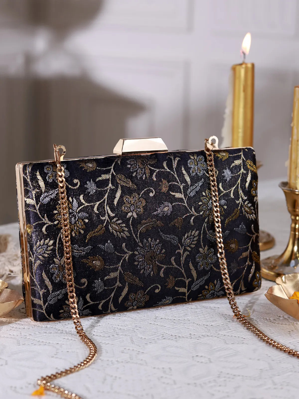 Nishitha Black Clutch