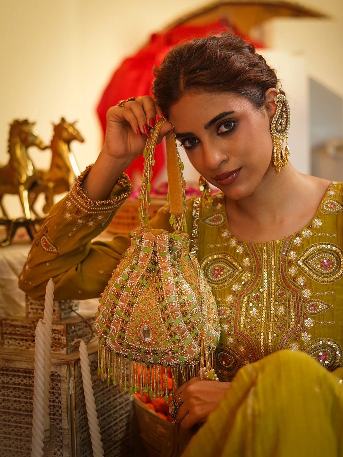 Prakriti Golden Potli Bag