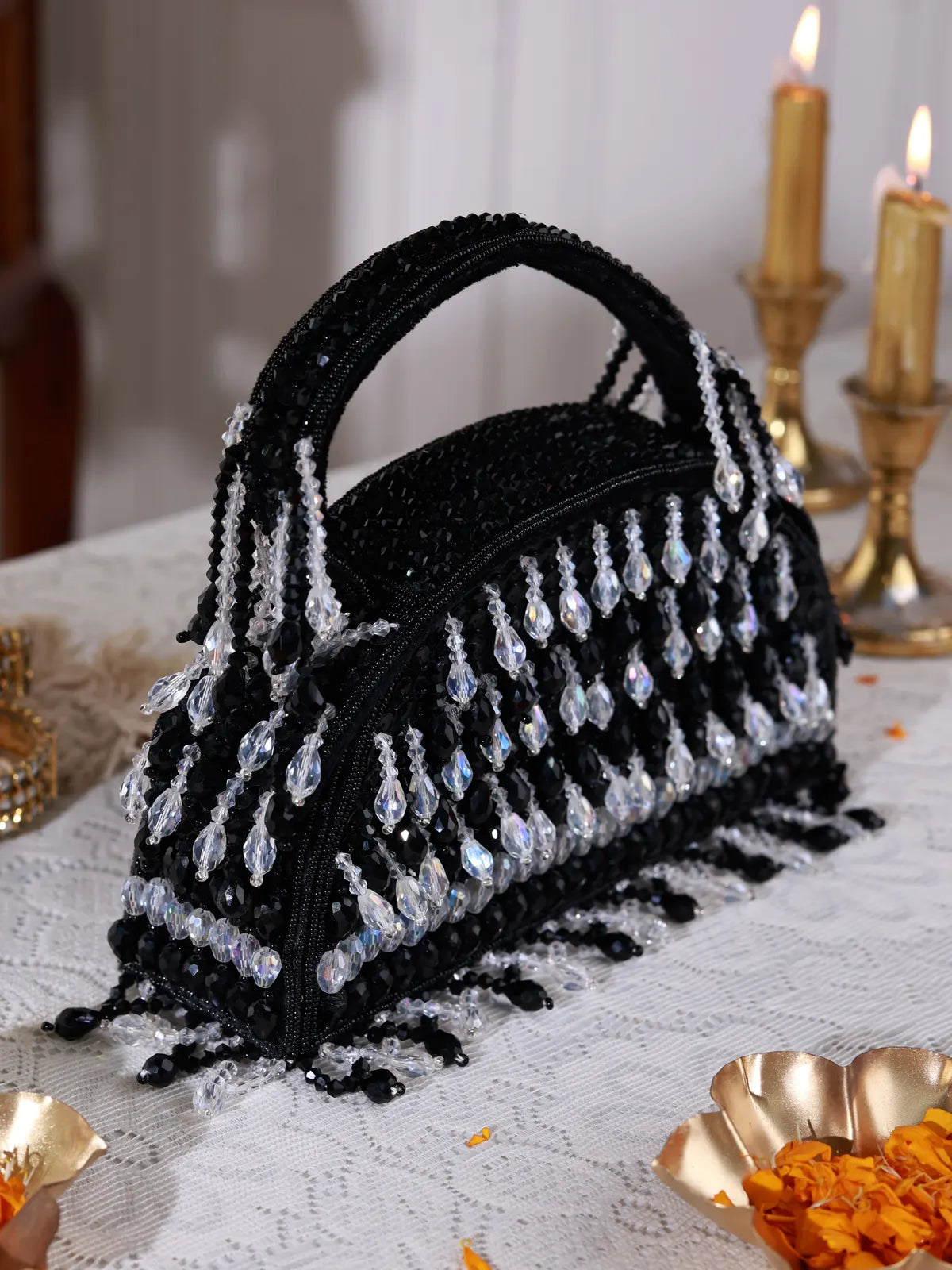 Raahat Black Clutch Bag
