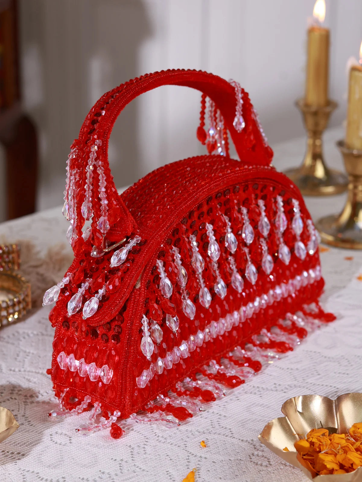 Raahat Red Clutch Bag