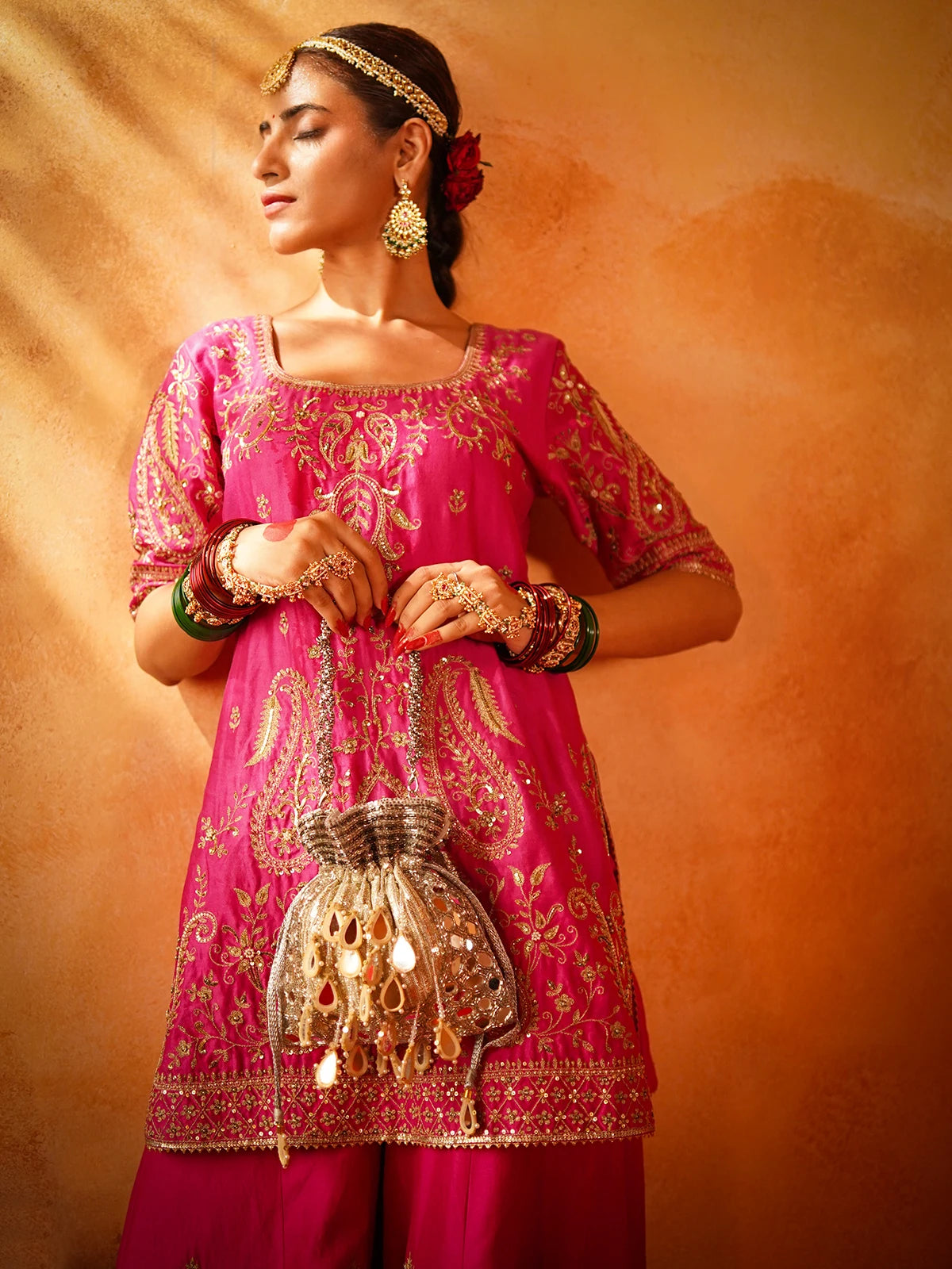 Sheesha Silver Potli Bag