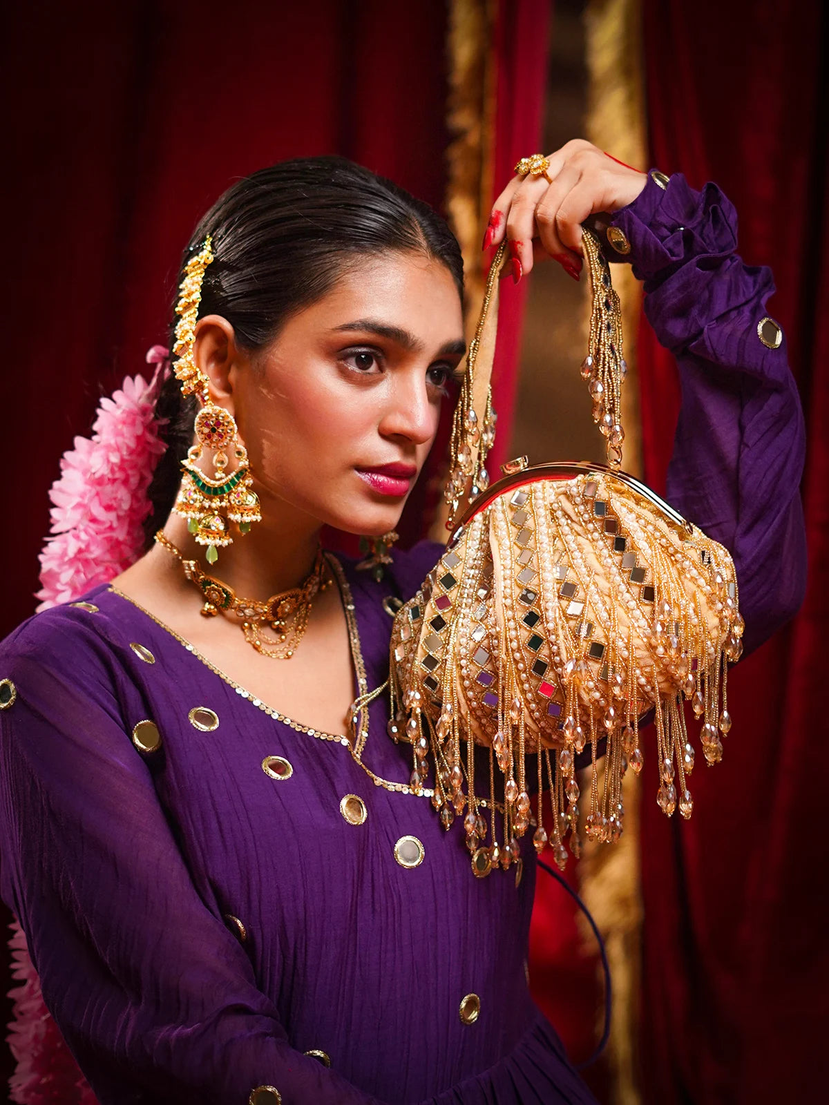 Shyamangi Golden Batua Bag