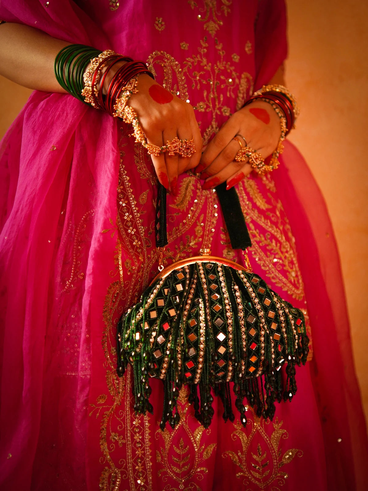 Shyamangi Green Batua Bag