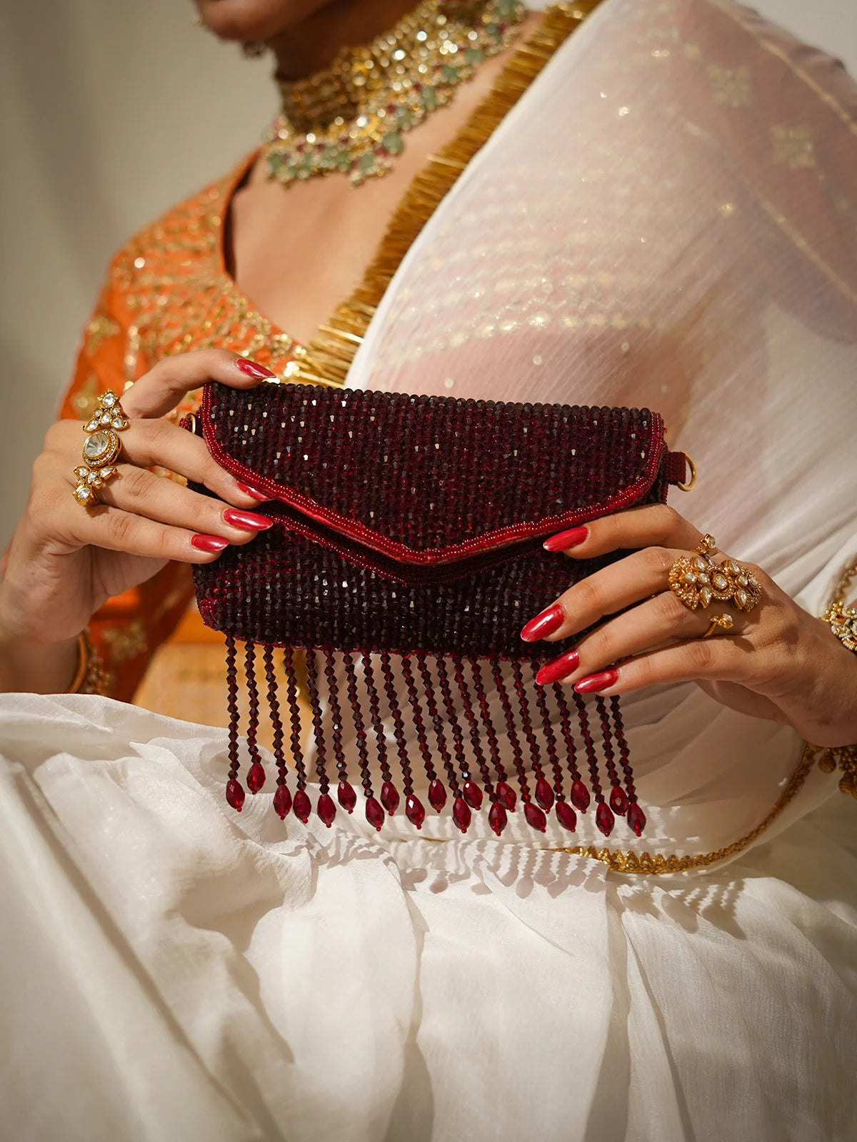 Sifat Maroon Clutch