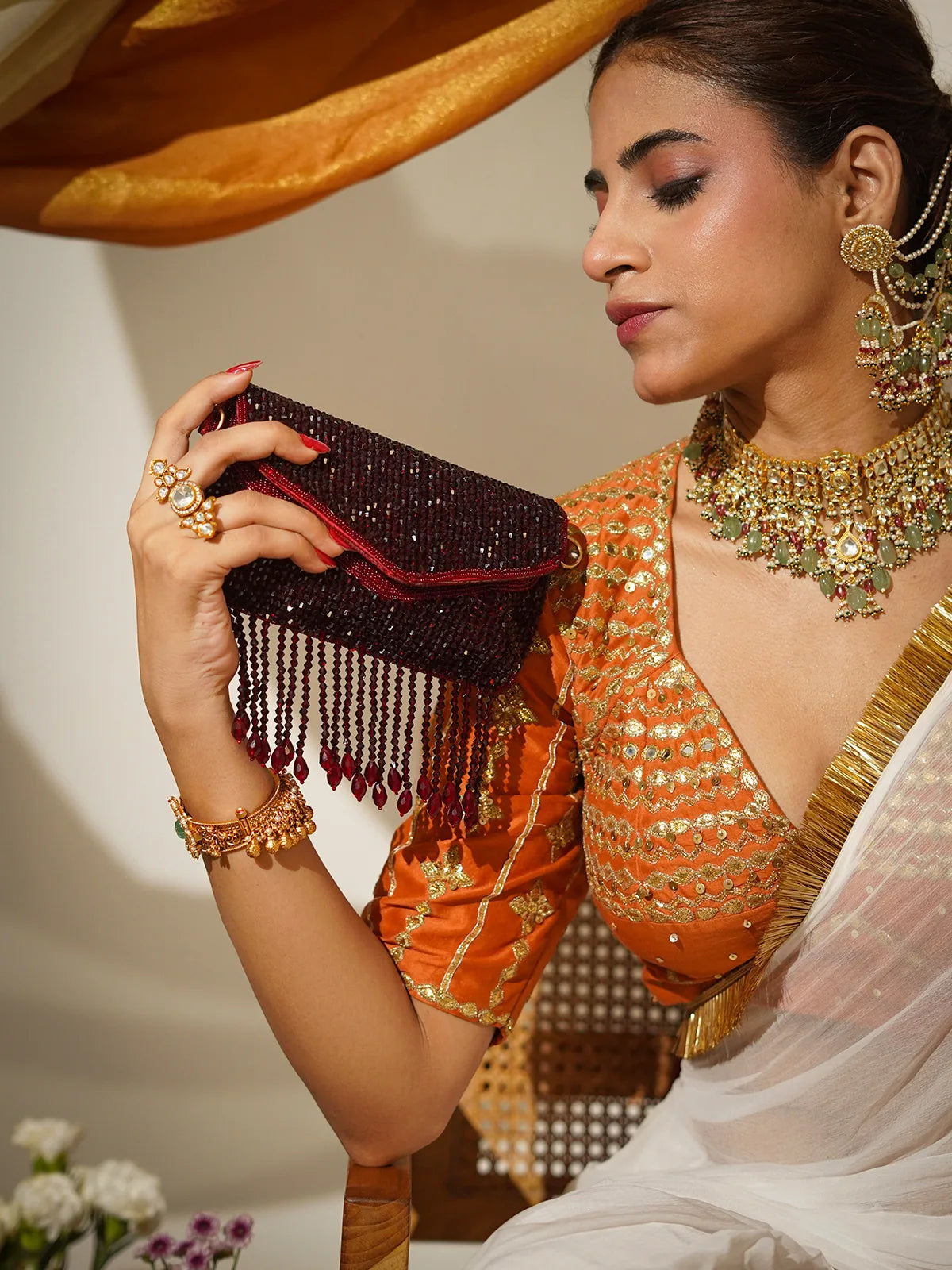Sifat Maroon Clutch