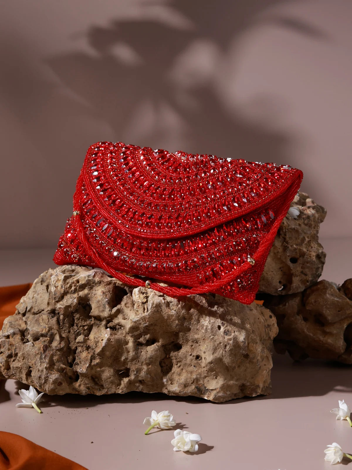 Surkh Red Clutch Bag